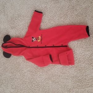 Baby mickey mouse authentic Disney park onesie with hoodie and mickeys ears